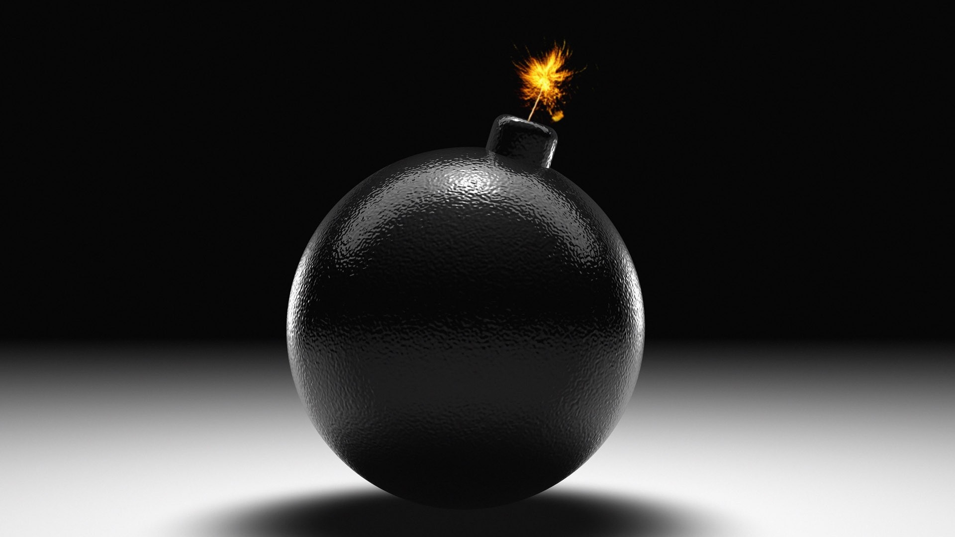 Bomb Explosion Black Light Orange Full HD 1080p Background