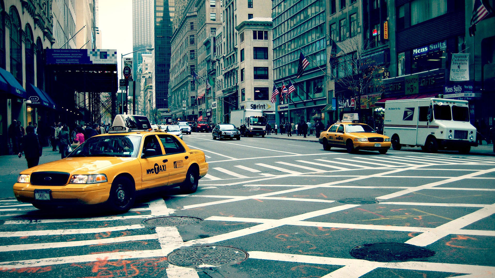 New York City Yellow Taxi Cab Wallpaper HD