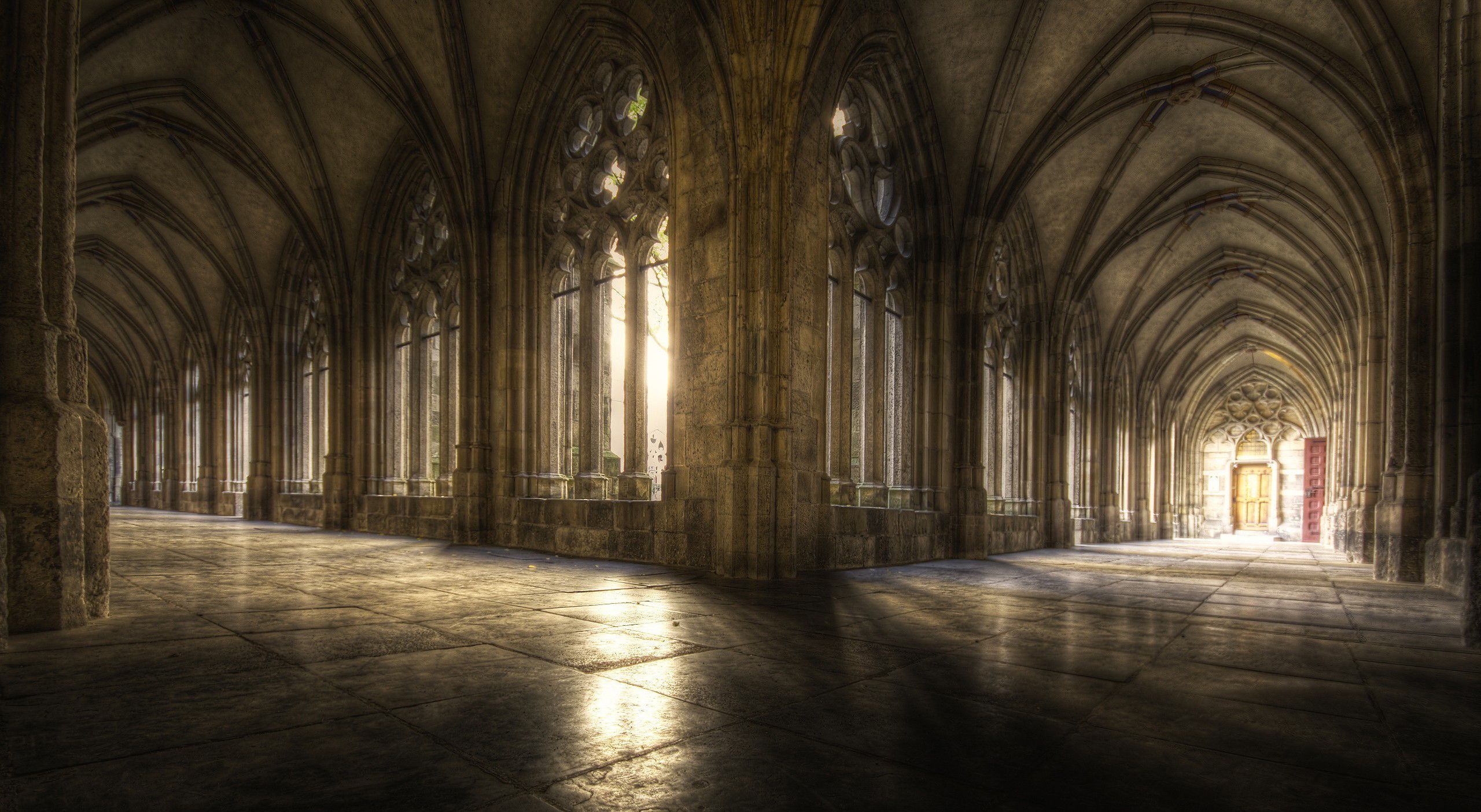 Castle Interior Background Ancient Wide