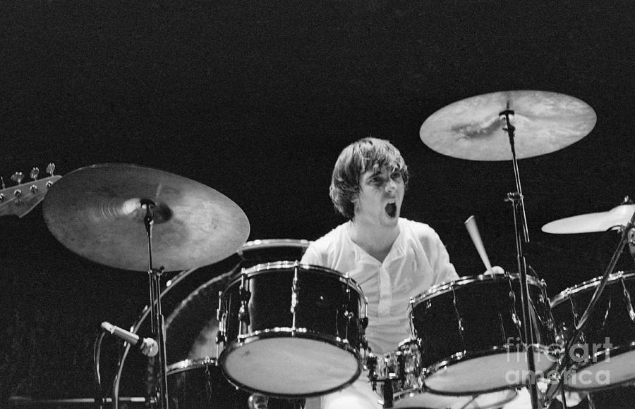 Keith Moon Playing The Drums By Bettmann