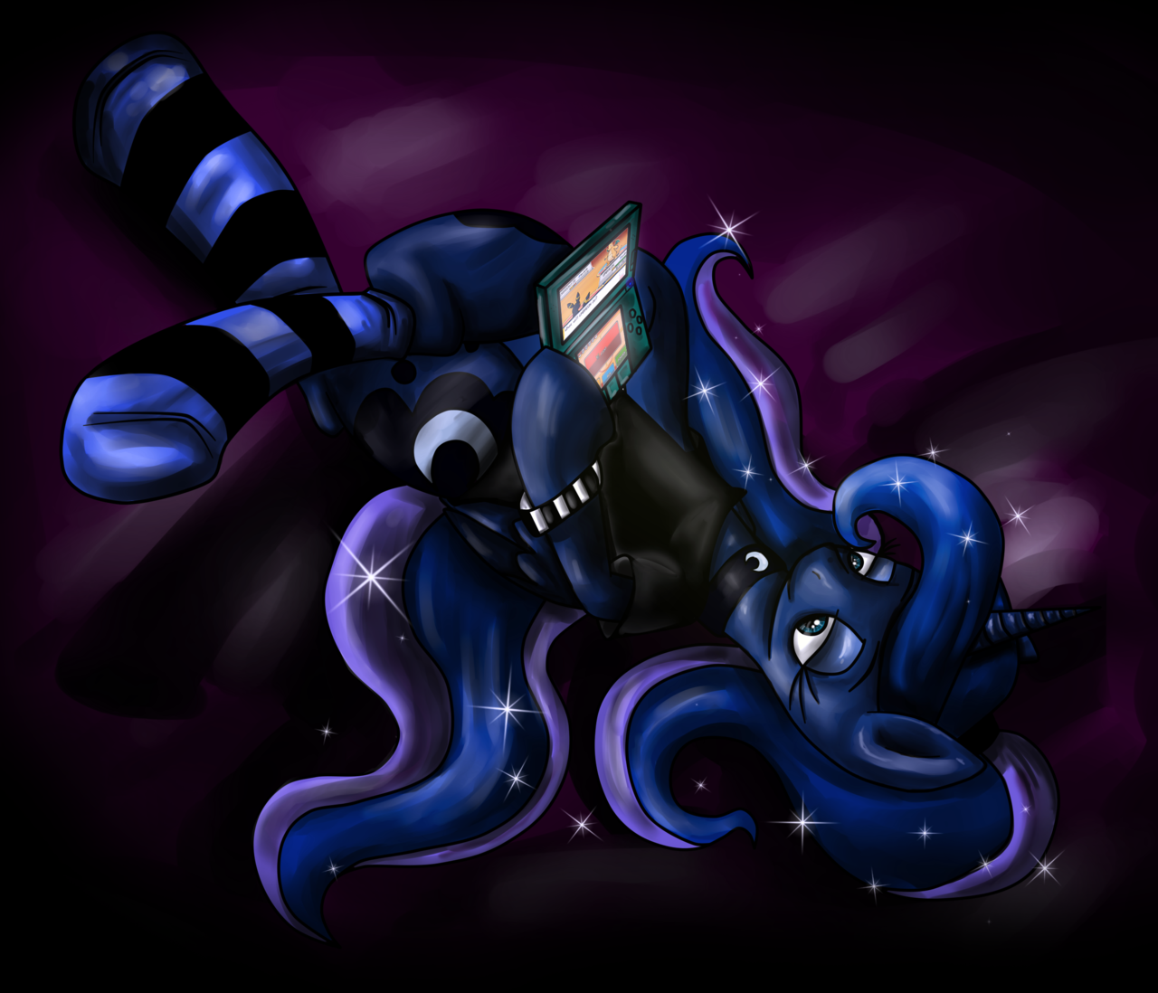 Theponyartcollection Collab Luna Gamer By Anzhyra