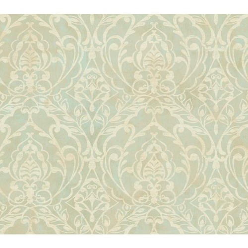 Damask Wallpaper Oversized Distressed Printed With A
