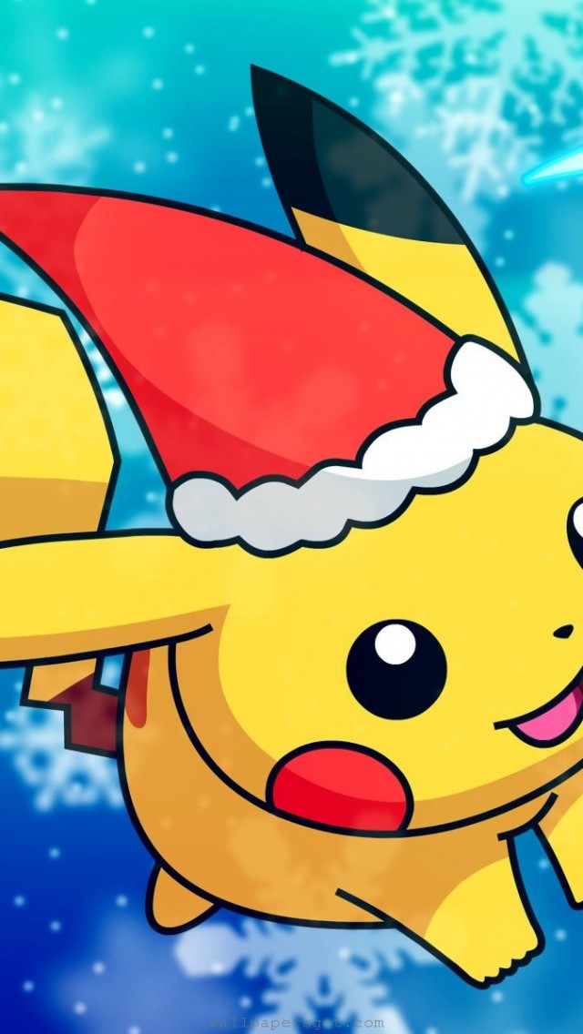 Christmas Pikachu iPhone Wallpaper