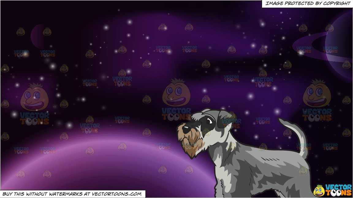 Free download A Cute Miniature Schnauzer and Outer Space Background