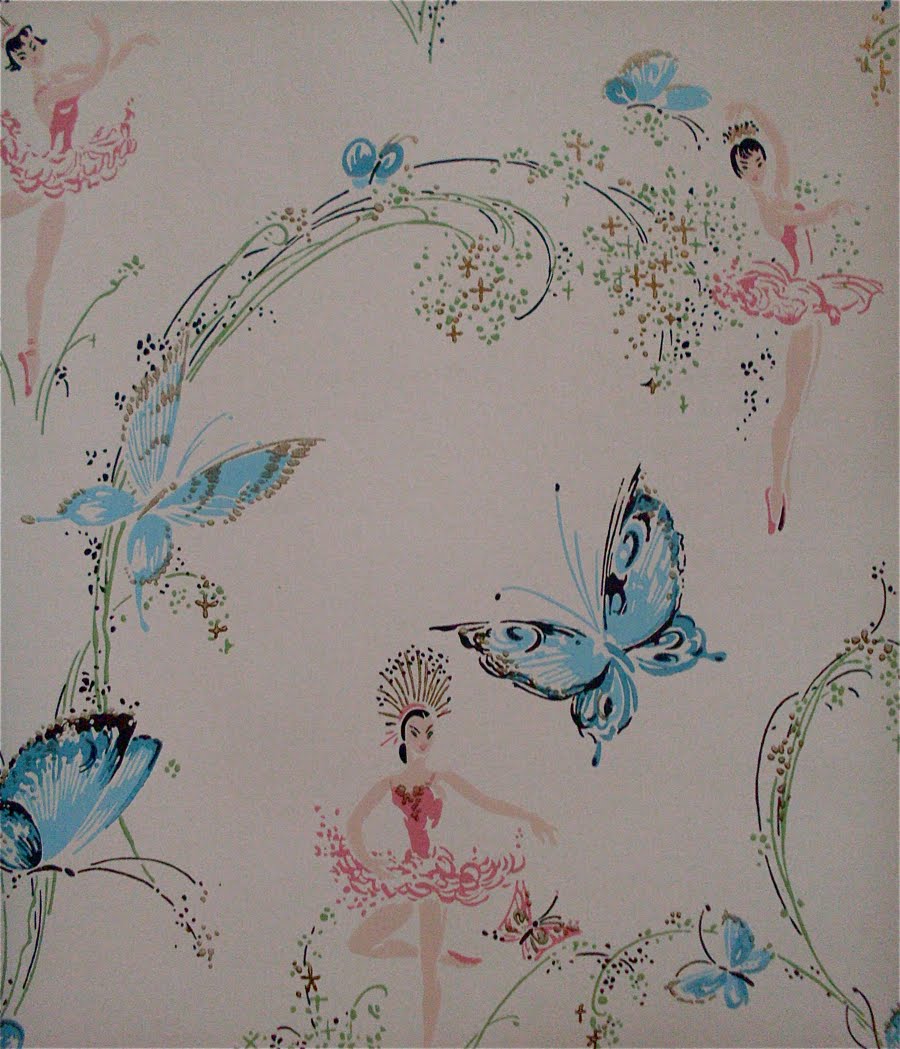 Mr Bluehaunt 1950s Wallpaper Bears And Ballet