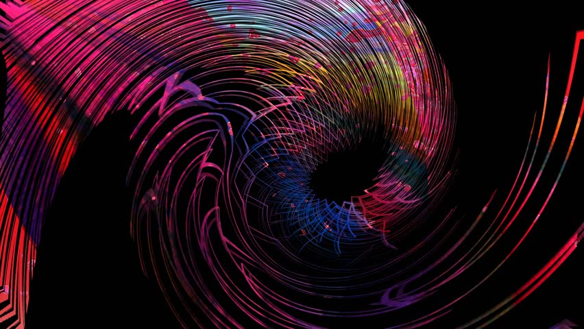 Psychedelic Random Swirls Abstract Motion Background Stock Footage