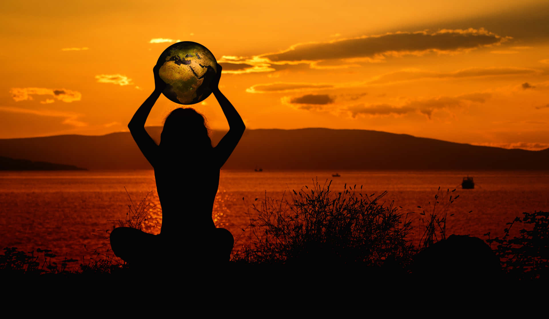 Meditation iPhone Sunset Wallpaper