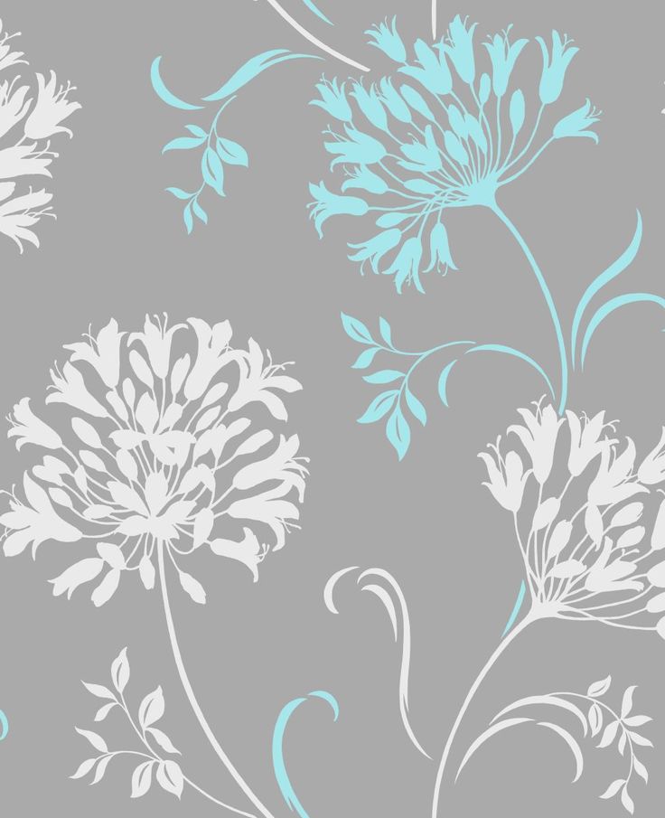 Grey turquoise wallpaper Wallpapers Pinterest
