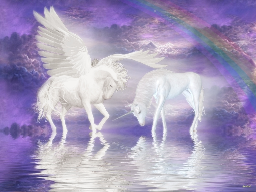 Unicorn And Pegasus Wallpaper Unicorns