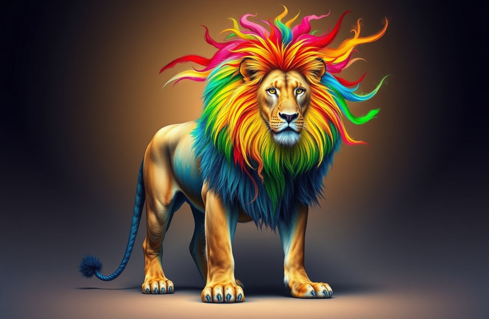 Colorful Lion Wallpaper