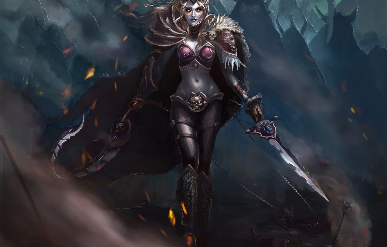 Wallpaper Look Weapons Elf Armor Fantasy Cloak Dark