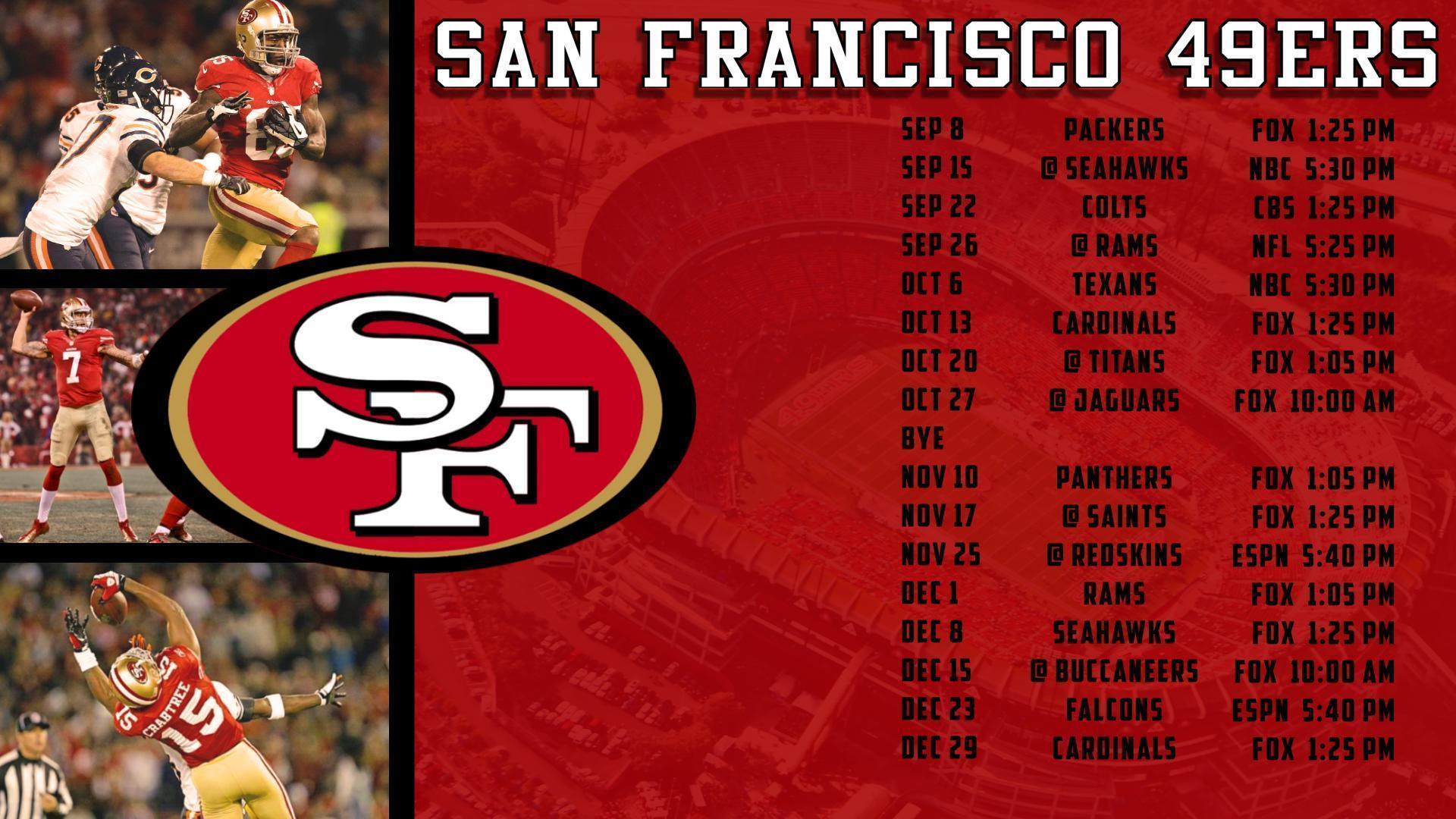 49ers Background With Schedule Galleryhip The