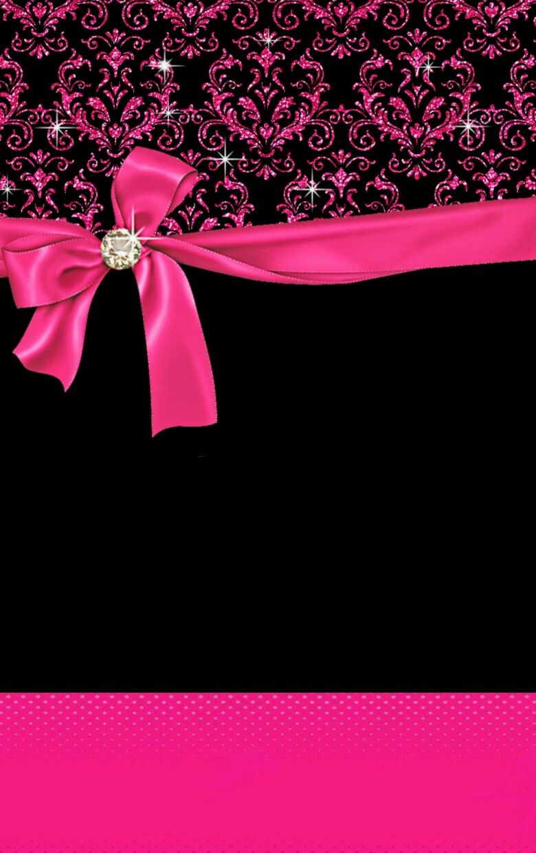 Fond D Cran Pink Black Paparazzi Bow Wallpaper Background