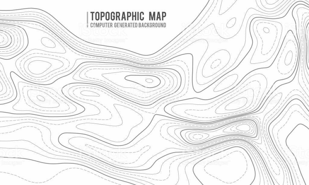 Topographic Map Contour Background Topo With Elevation