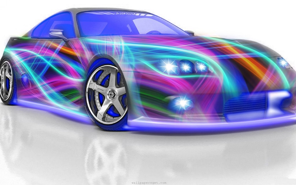 Artistic Design 3D Car Colorful HD Wallpaper   Stylish HD Wallpapers 1024x640