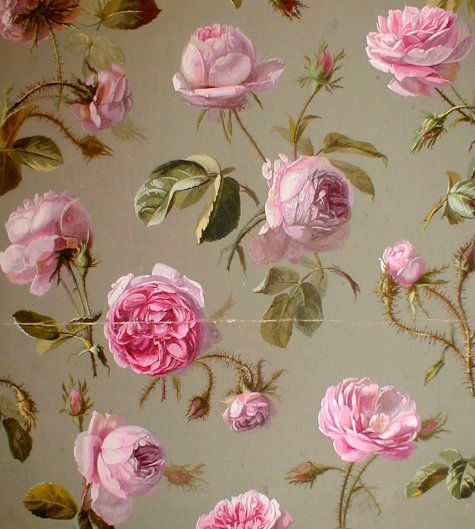 Wallpaper Antiques French Vintage Bedrooms Ana Rosa Pink Rose Flower