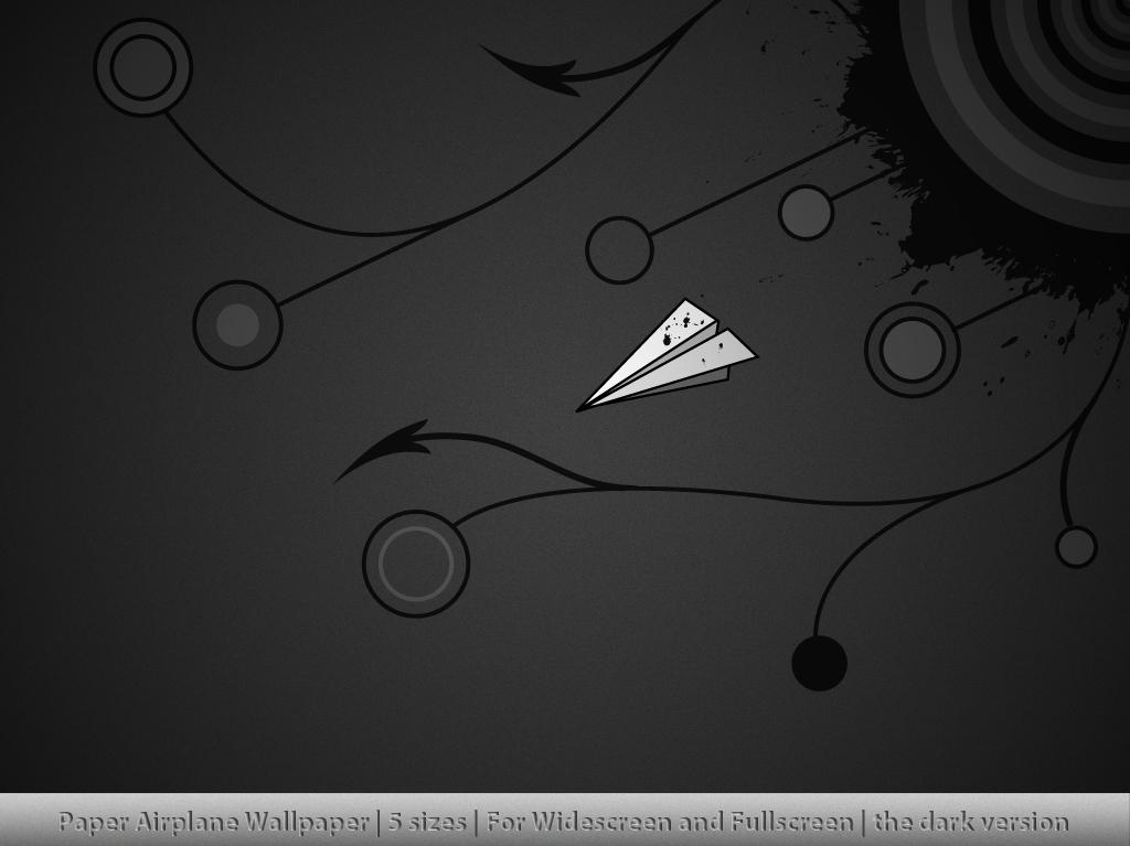 Paper Airplane Dark Wallpaper By Mdgraphs
