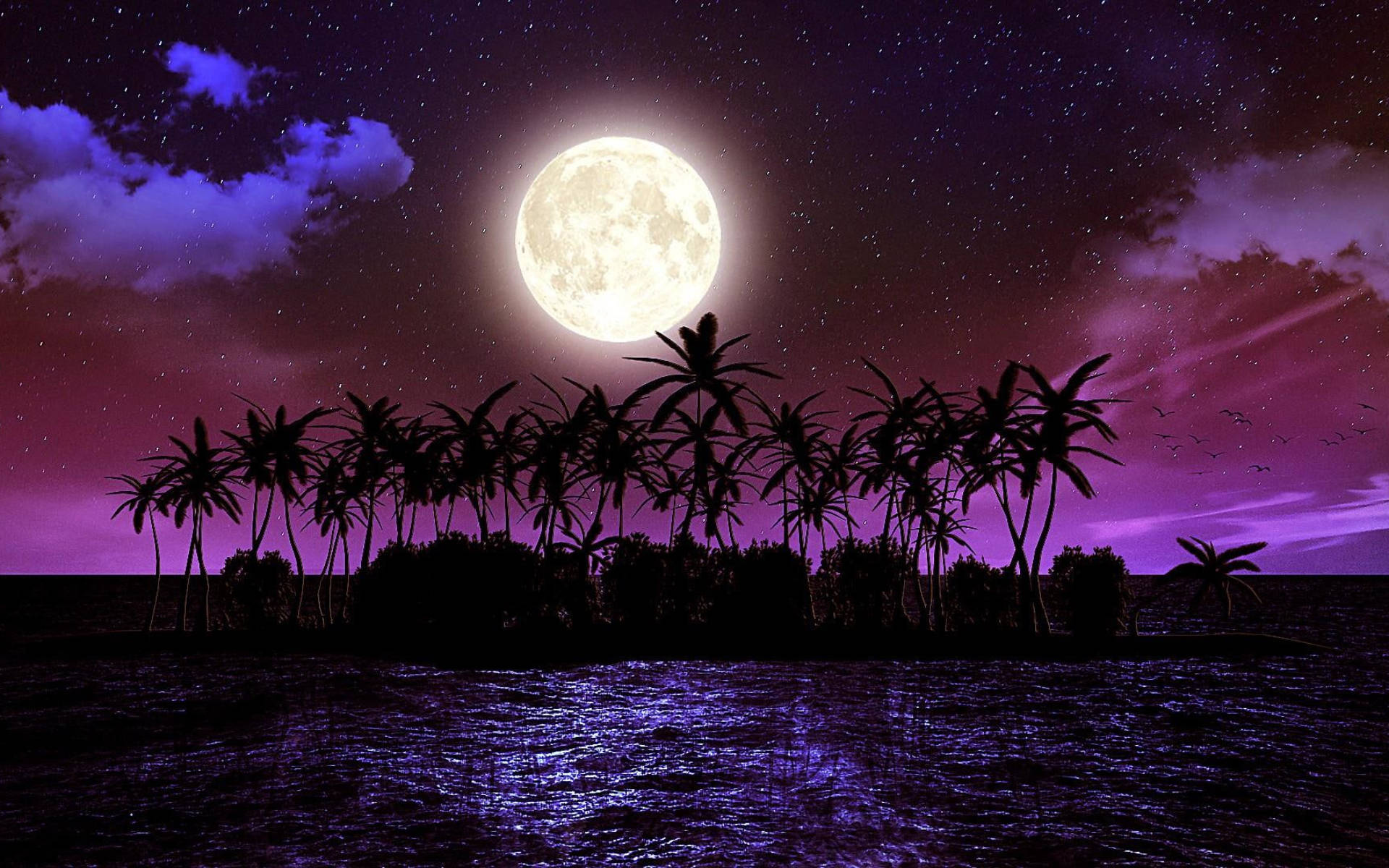 Galaxy Moon Wallpaper