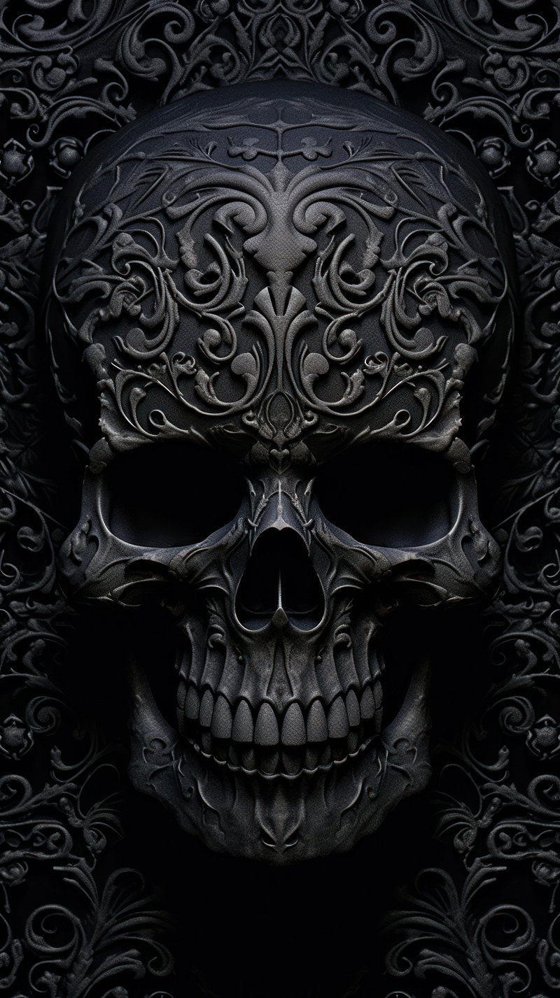 Black Skull Wallpaper