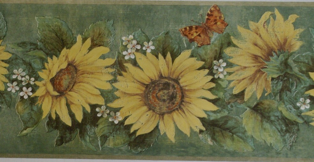 43 Sunflower Crocks Wallpaper Border On Wallpapersafari