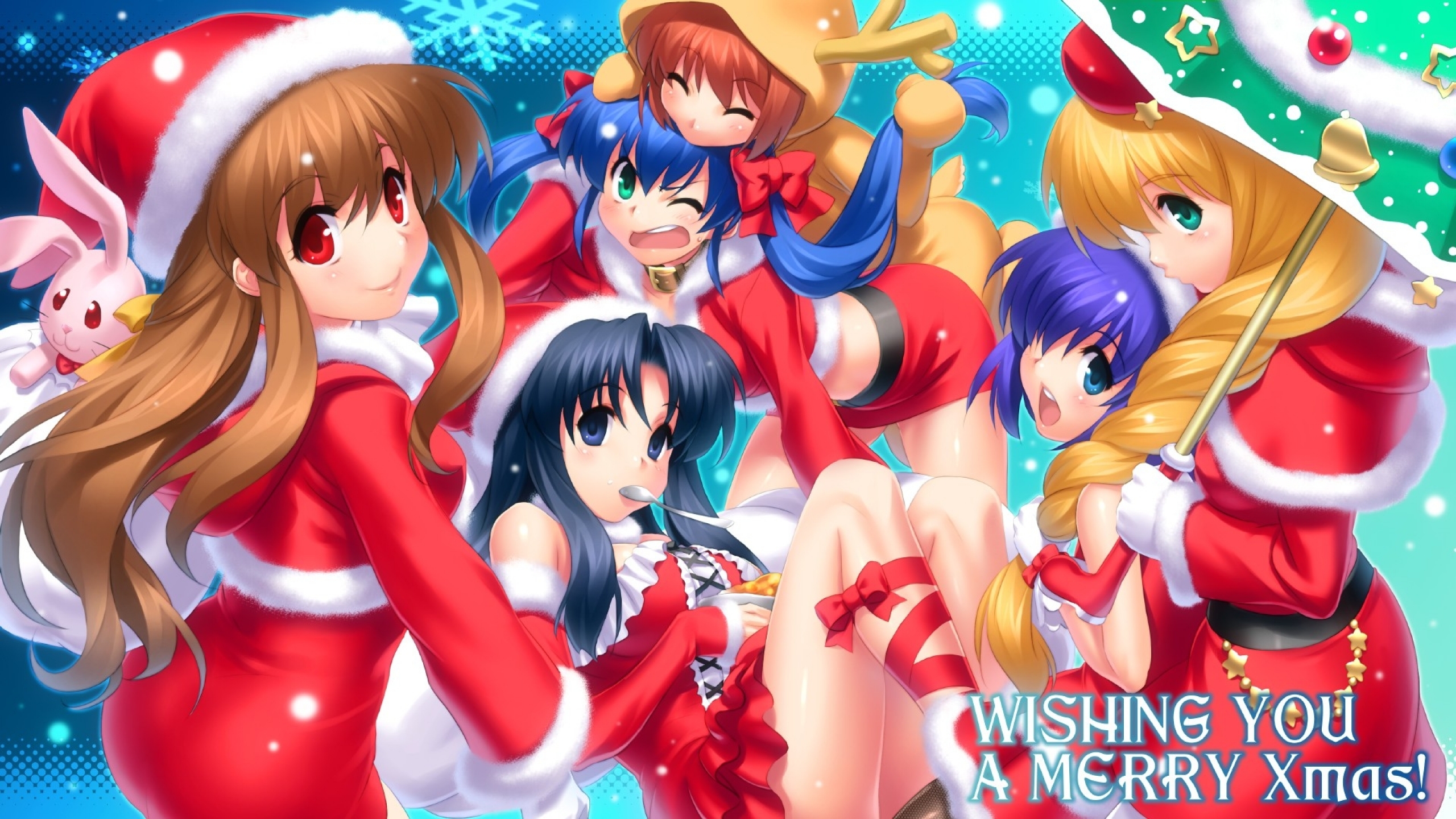 Christmas Girls With Blond Brown Hair Celebration Of Christmas And 2560x1440