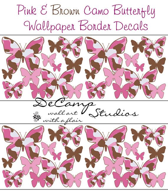 Butterfly Wallpaper Border Wall Art Decals For Baby Girl Nursery Teen