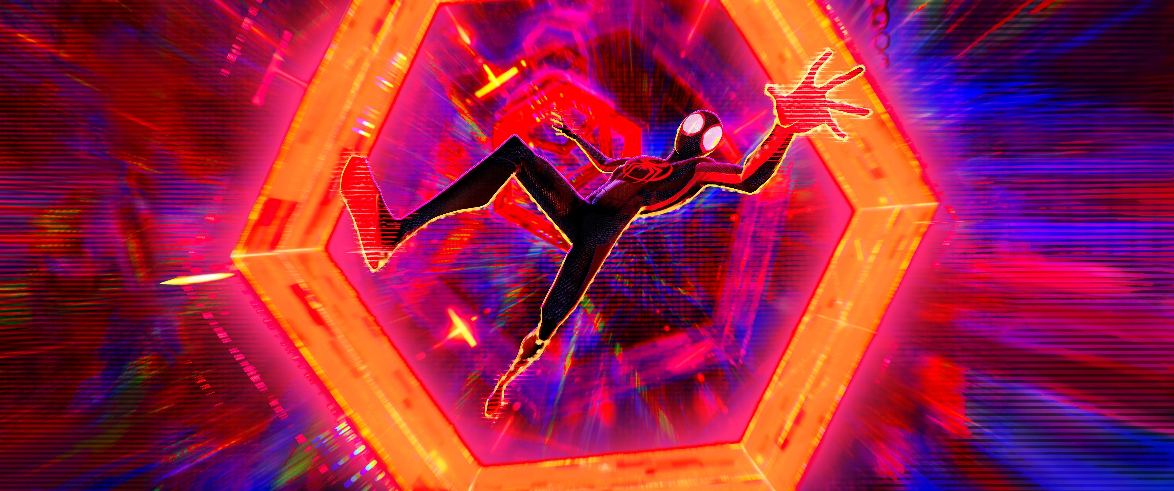 Vibrant Spider Verse HD Wallpaper Dynamic Superhero Background