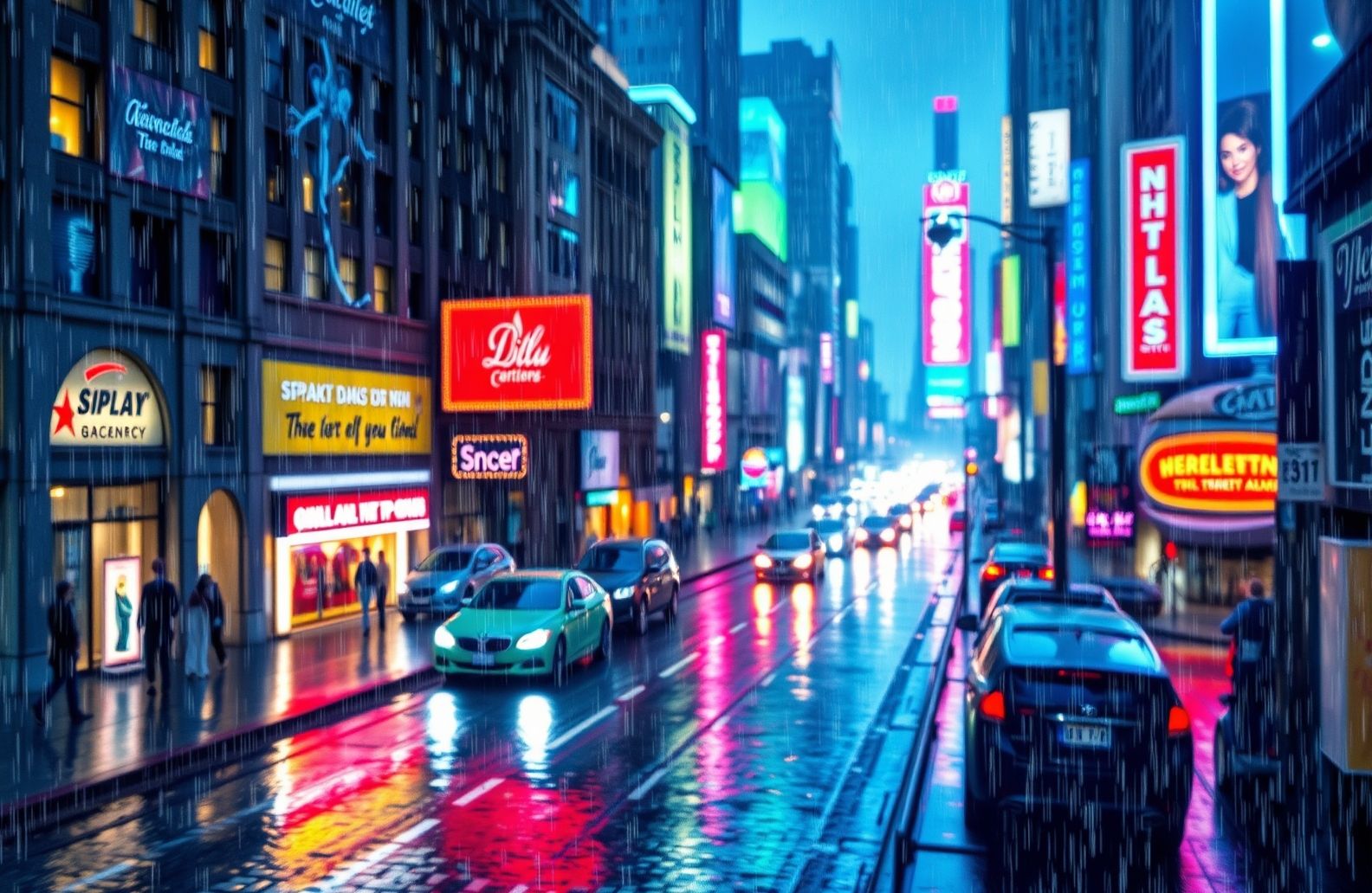 3d Rain Wallpaper