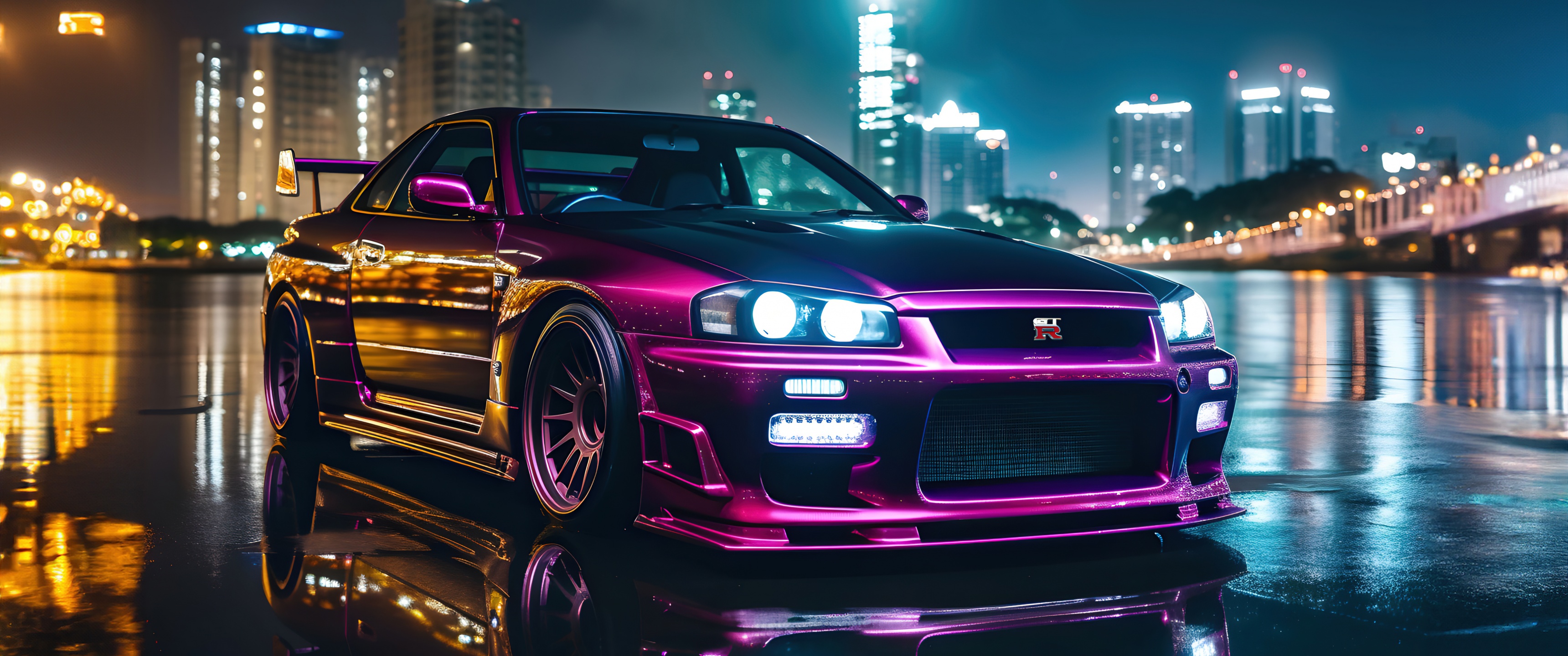 Nissan R34 Wallpaper Multiple Custom Skyline