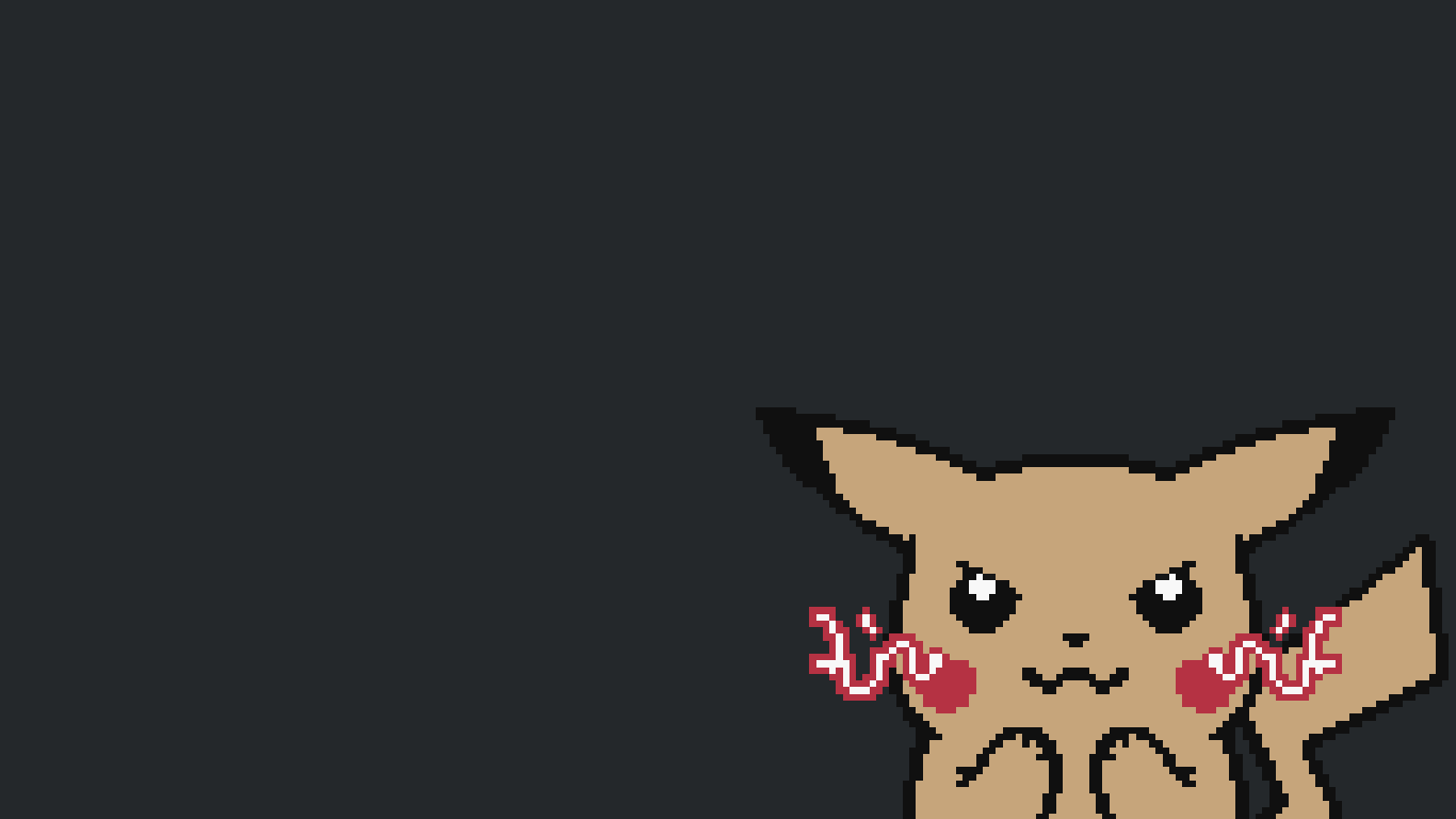 Pixel art Pikachu wallpaper for phone, featuring a cute and minimalist design