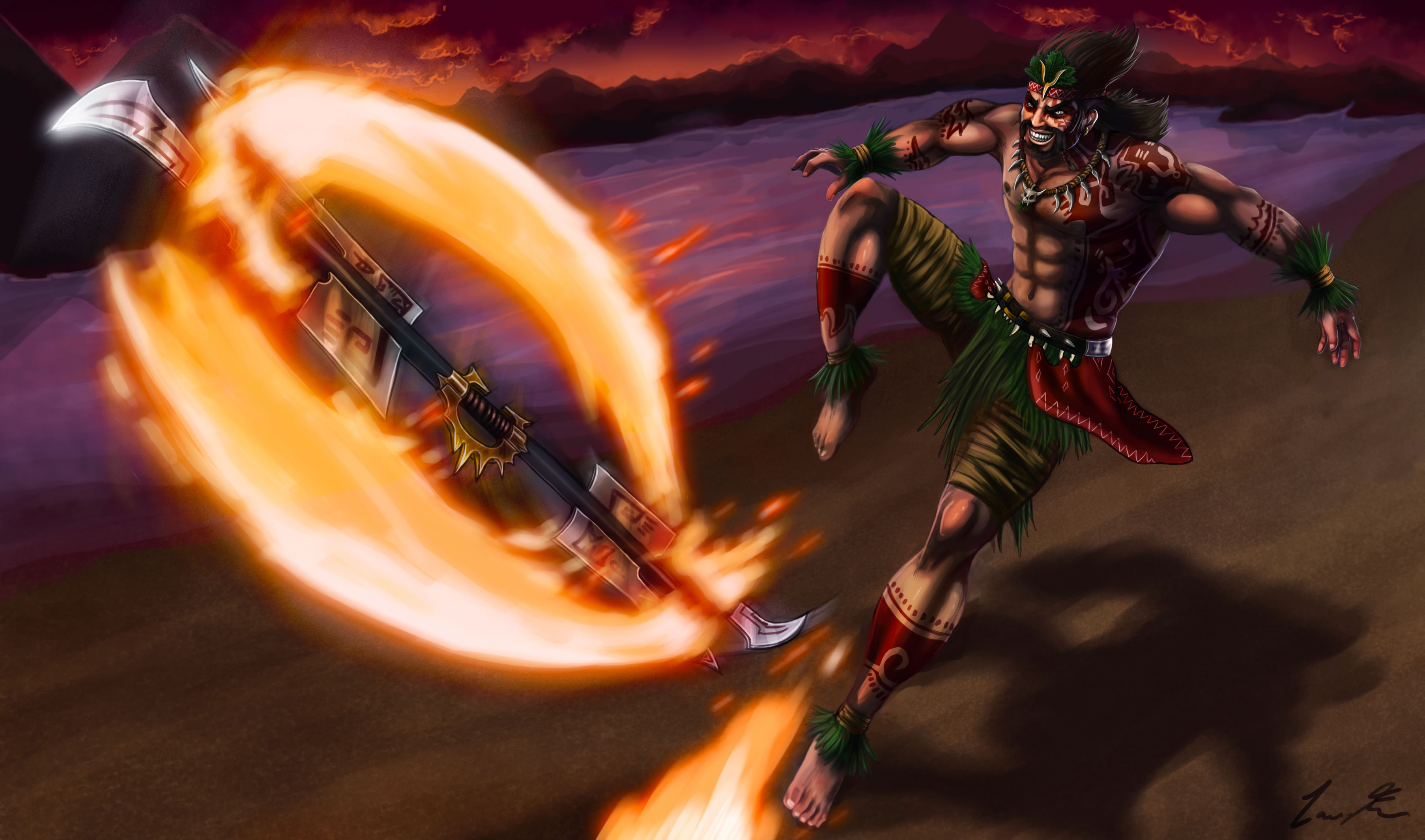 Draven S Fiery Strike HD League Of Legends Wallpaper
