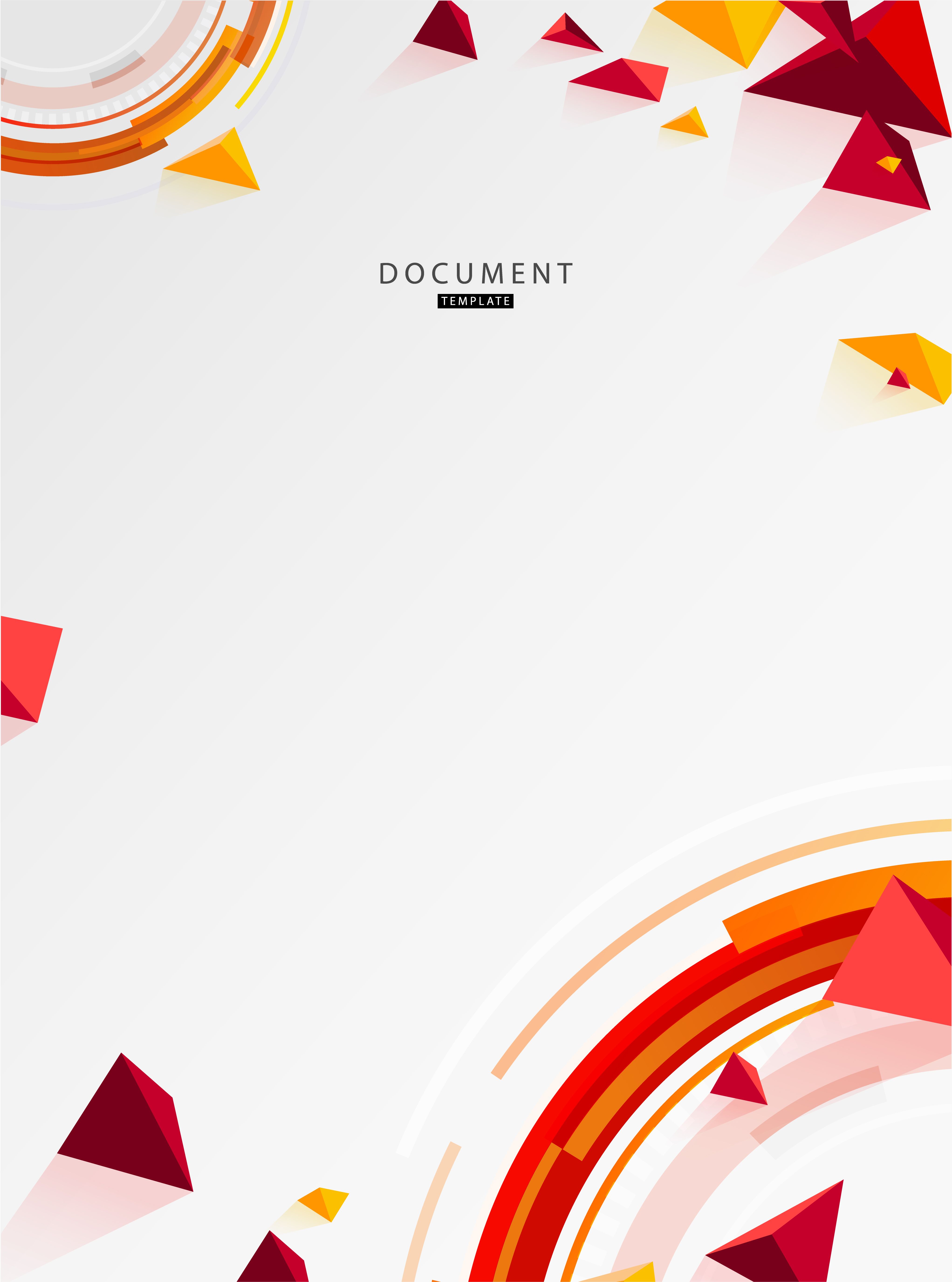 Vector Document Design Template With Abstract Polygonal Objects