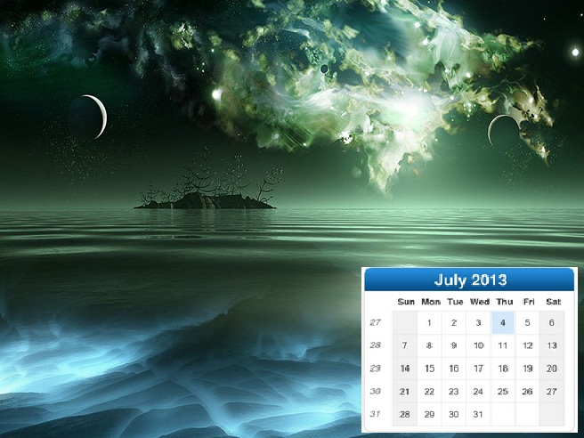 Desktop Calendar Nature New Year