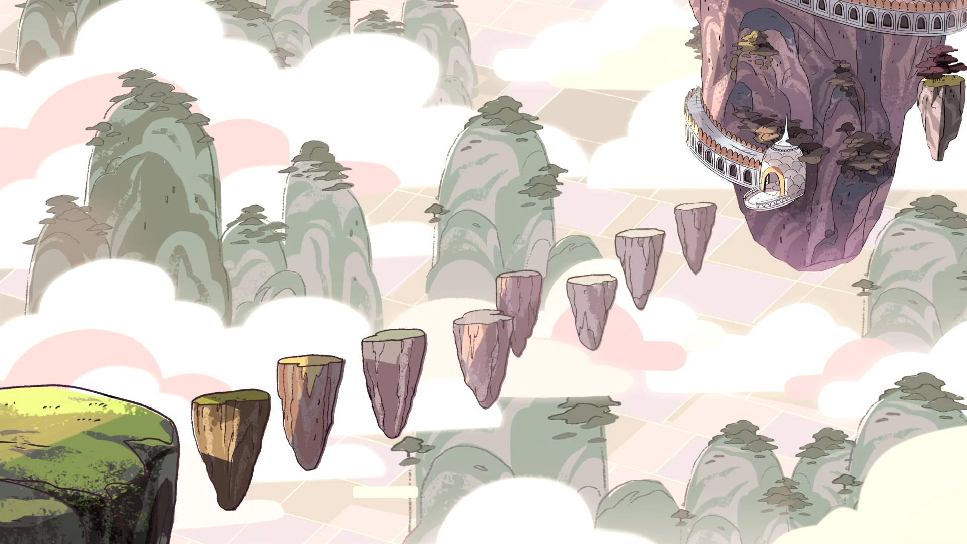 Floating Landscape Steven Universe iPad Wallpaper