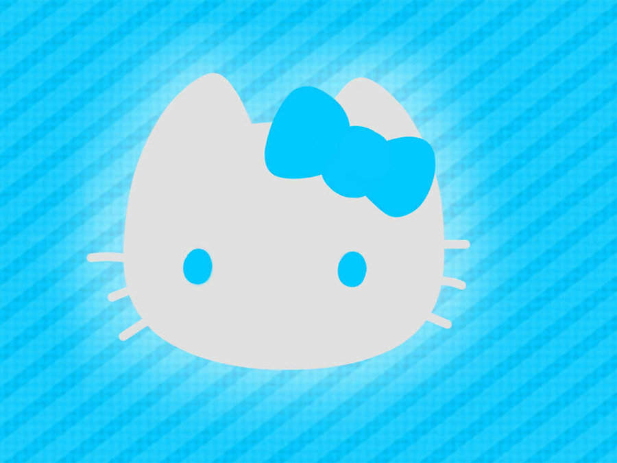 Hello Kitty Wallpaper Blue By Vectorfrosting