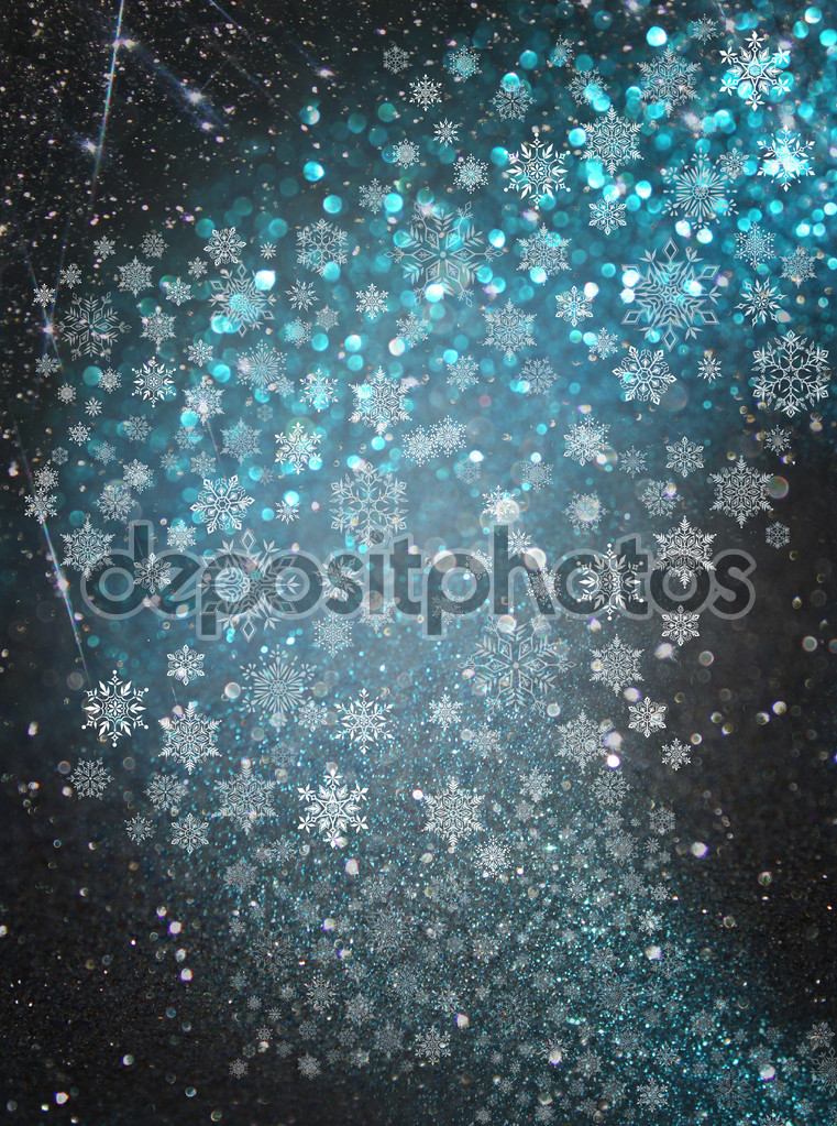 Light Blue Glitter Background Trail Lights