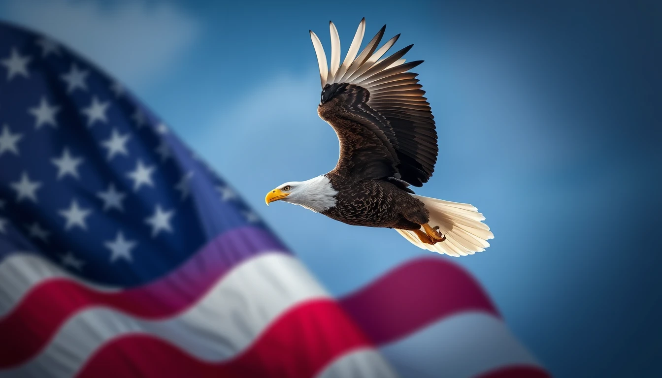 American Flag With Eagle Wallpaper