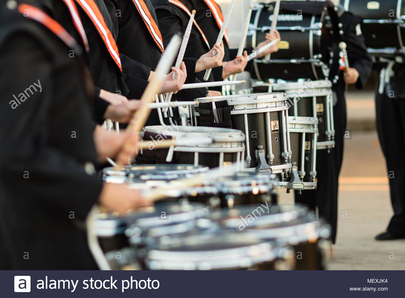 Drum Line Drummer Stock Photos Image