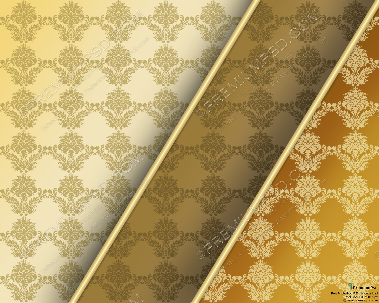 Raster Version Of Vector Brown And Gold Background With Abstract