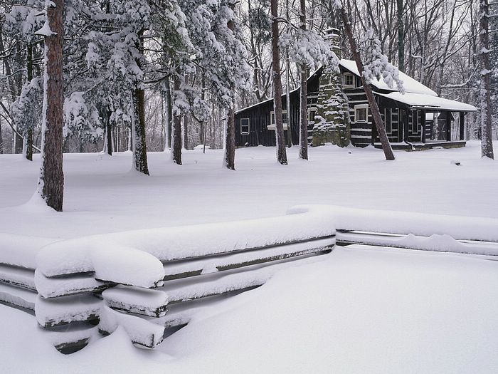 Photography Snow Covered House Wallpaper Dreamy Scene