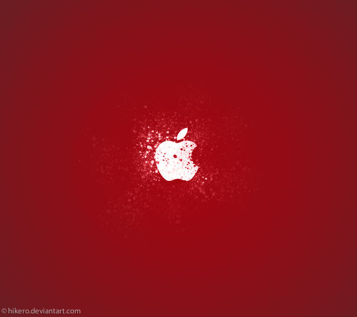 Apple graffiti logo mac red