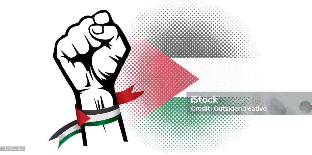 Dom For Palestine Wallpaper Banner Vector Illustration Stock