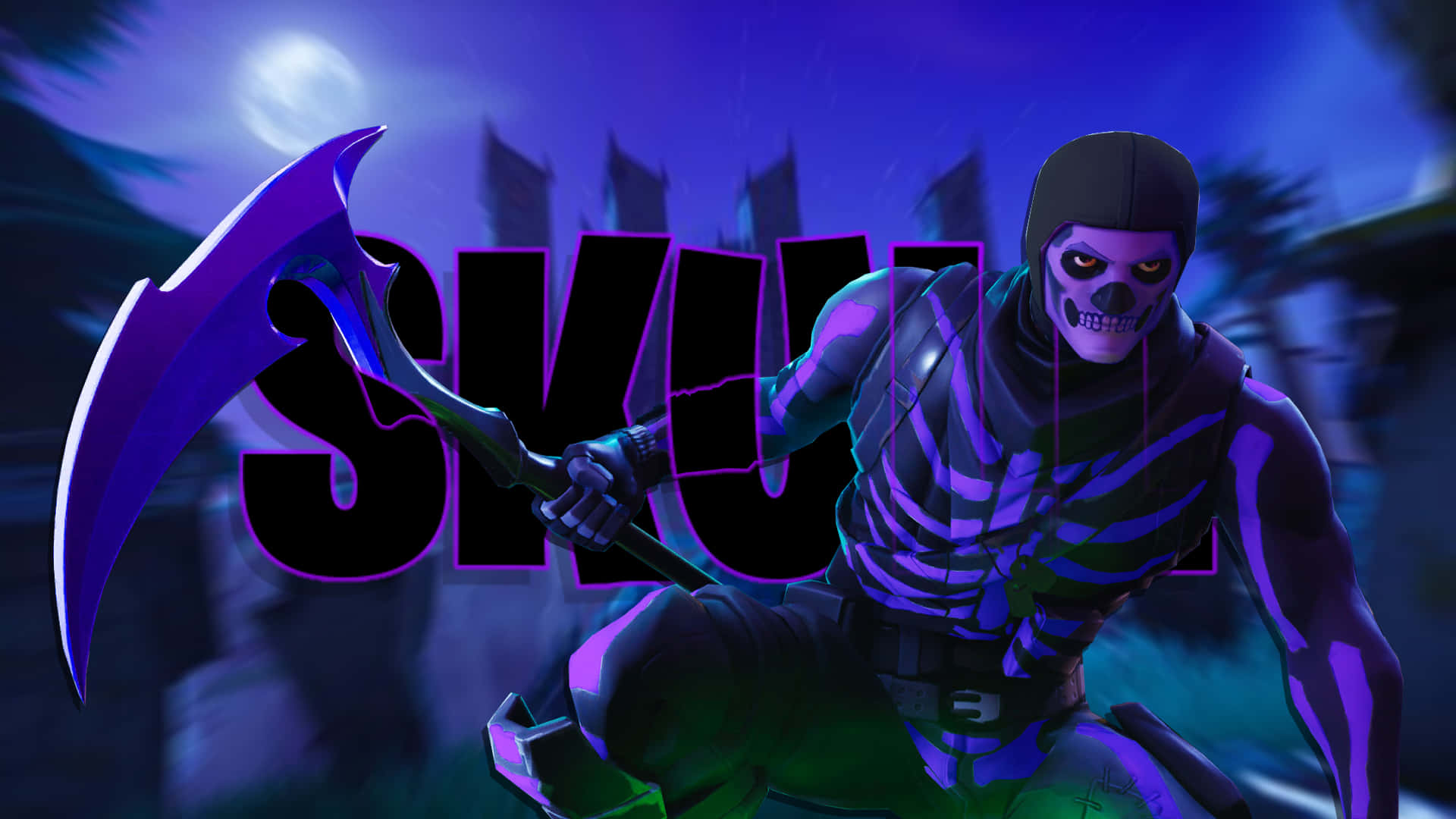 Purple Skull Trooper Wallpaper