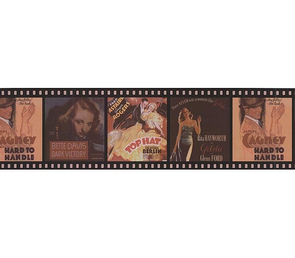 Vintage Movie Posters Wallpaper Border For The Home Theater