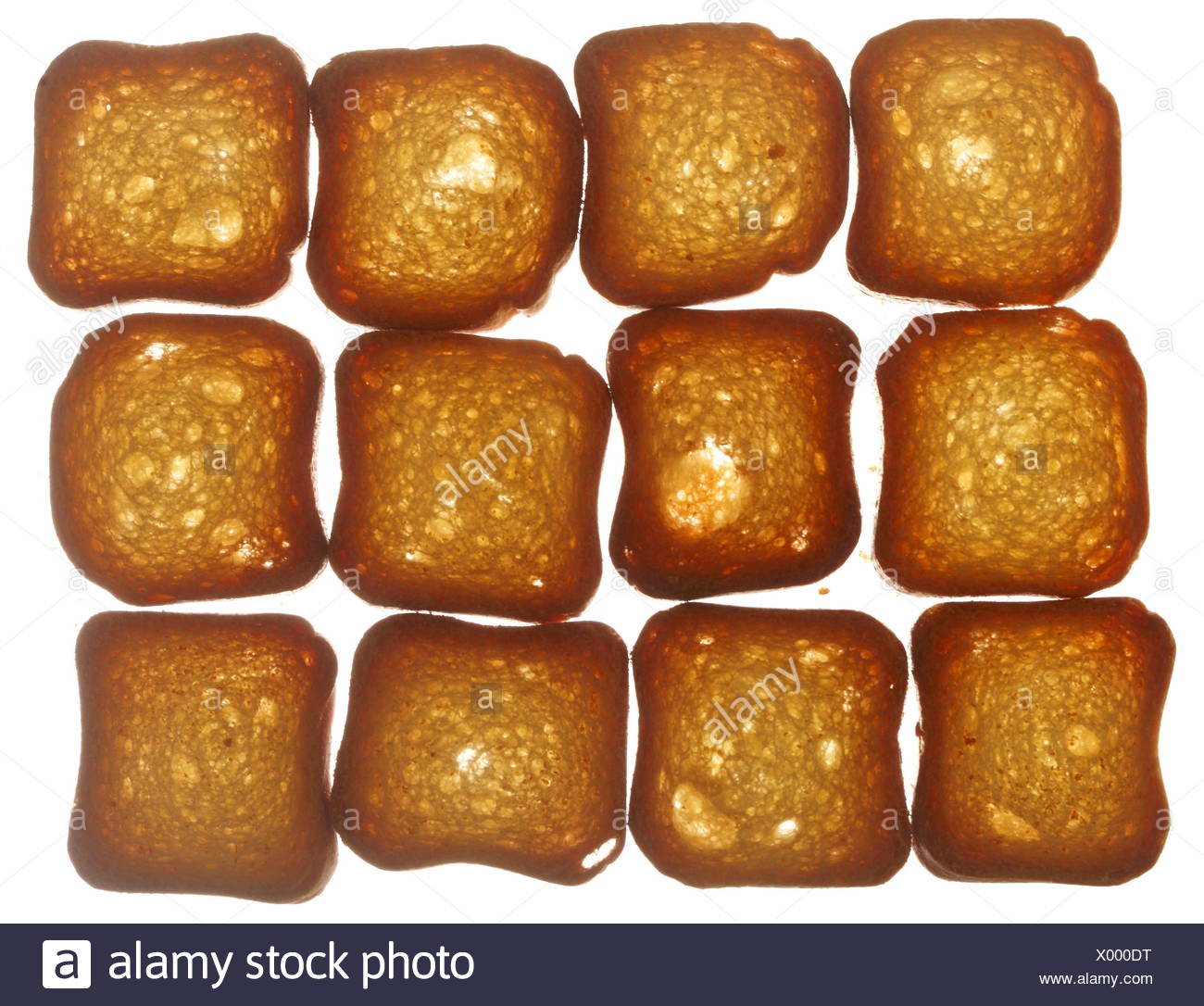 Many Small Dried Rusks Bread Loaf Toast Biscuits As Texture