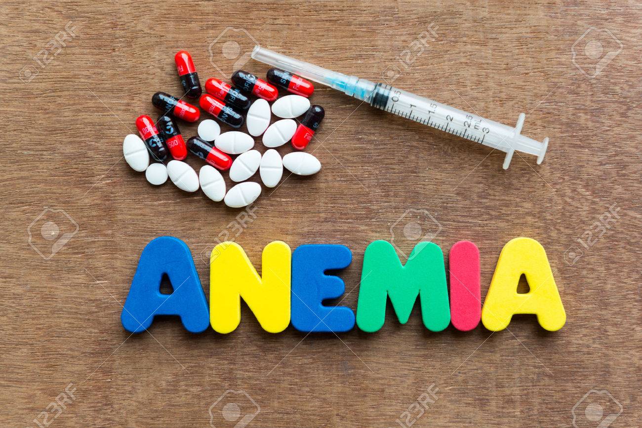 Anemia Colorful Word In The Wooden Background Stock Photo Picture