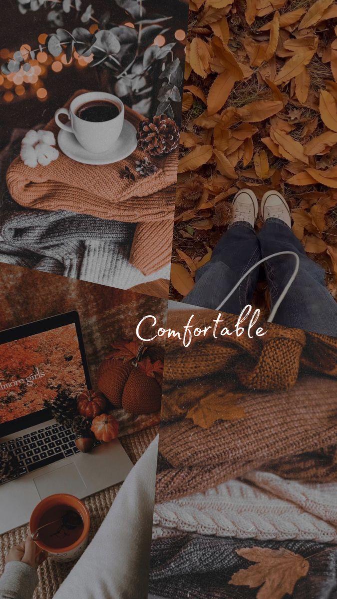 Autumn Collage Aesthetic Wallpaper Fall Fortable In