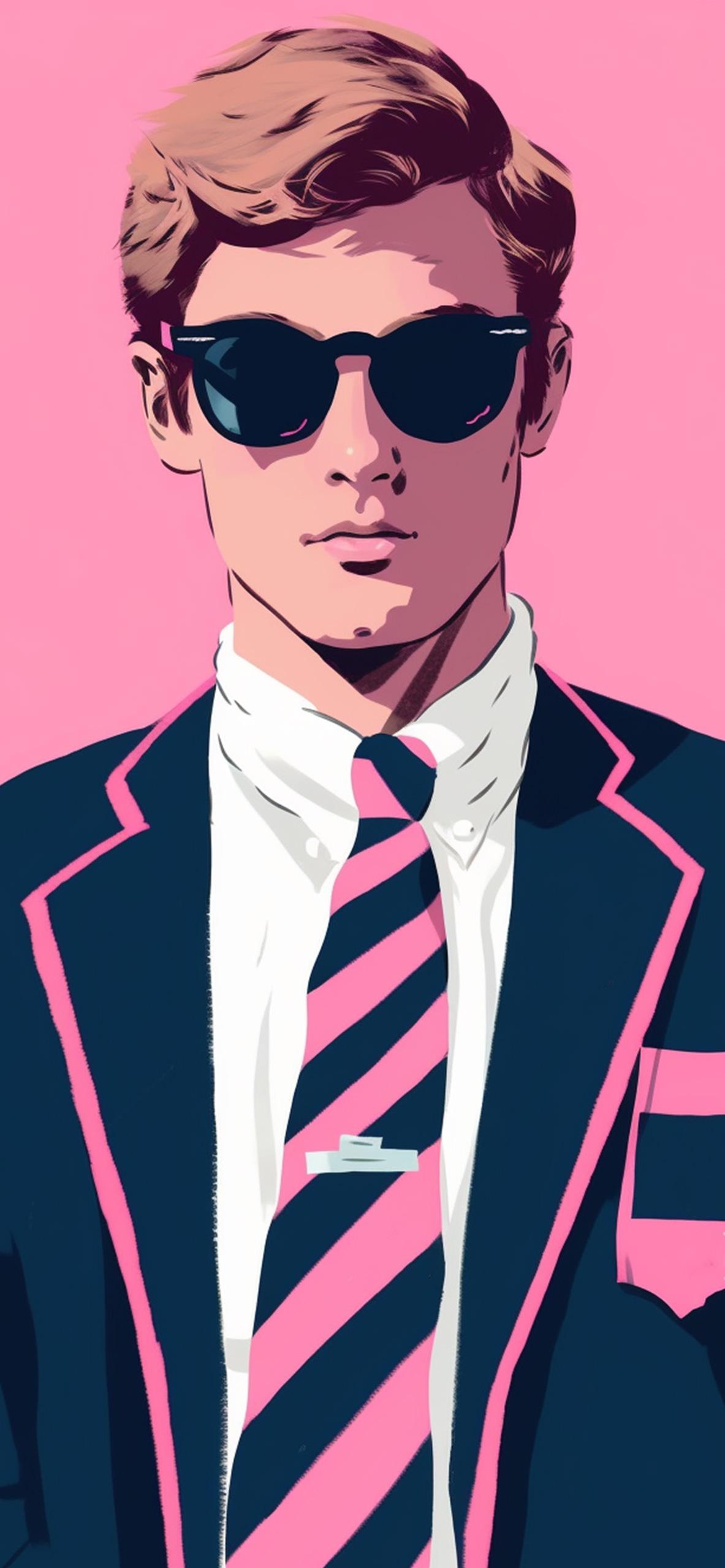Preppy Boy Pink Wallpaper For iPhone