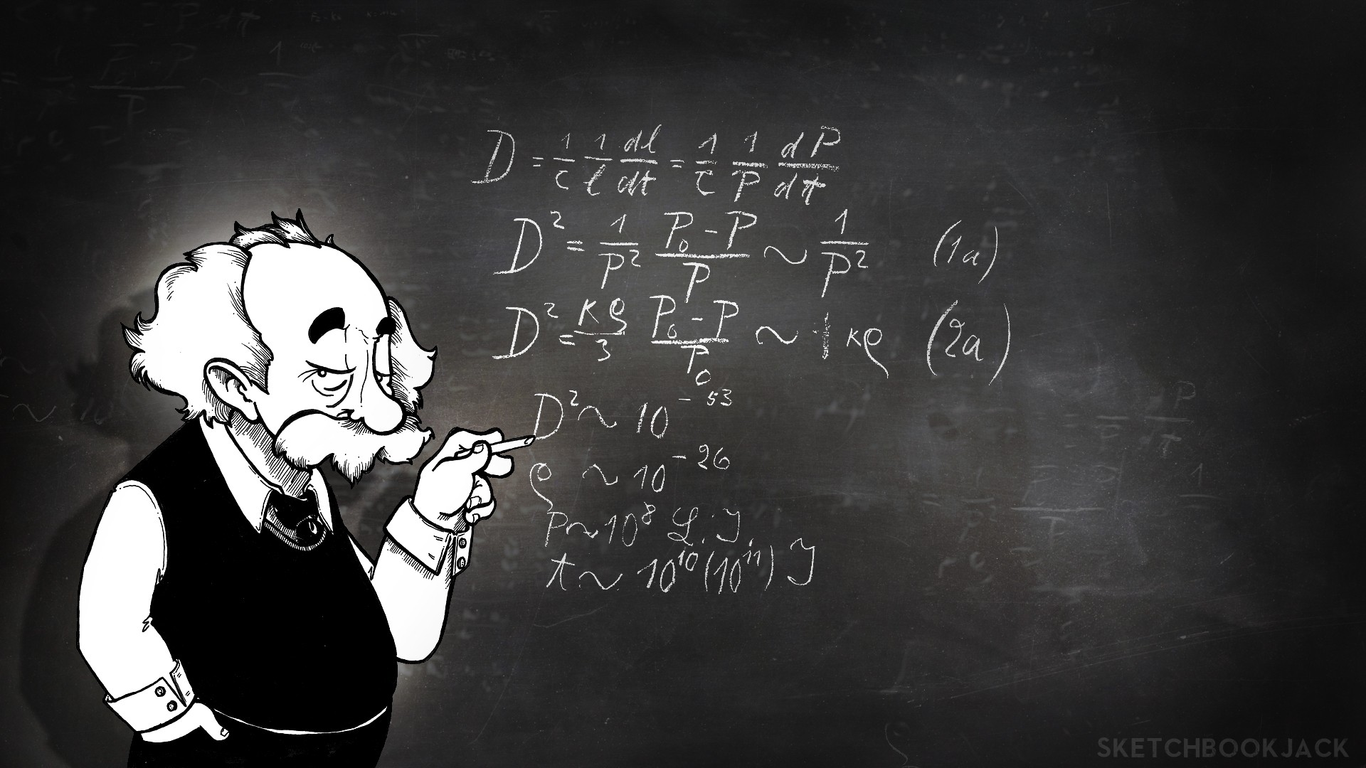 Albert Einstein Physics Chalk Board Math Wallpaper