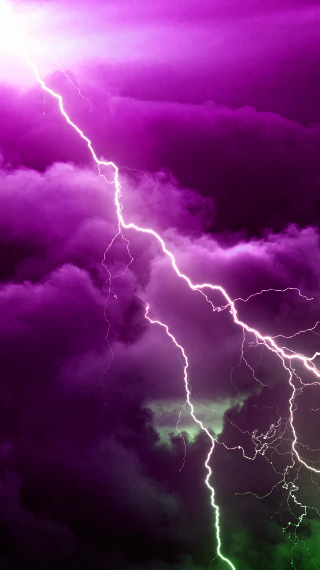 Purple Lightning Wallpaper
